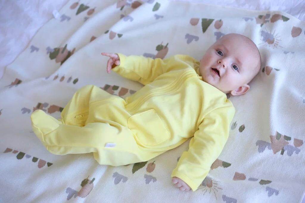 Слип на молнии ToucanKids (светло-желтый) 62р.