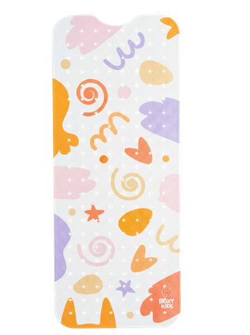 Коврик ПВХ для ванны антискользящий 40 x 100 см (Завитки Яркие)