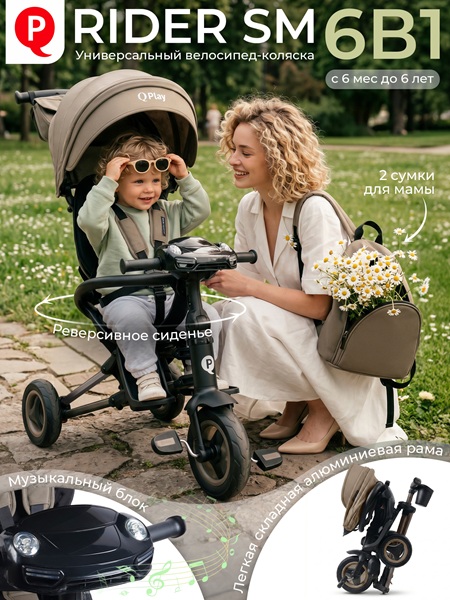 Велосипед трехколесный Qplay S700-17 RIDER SM