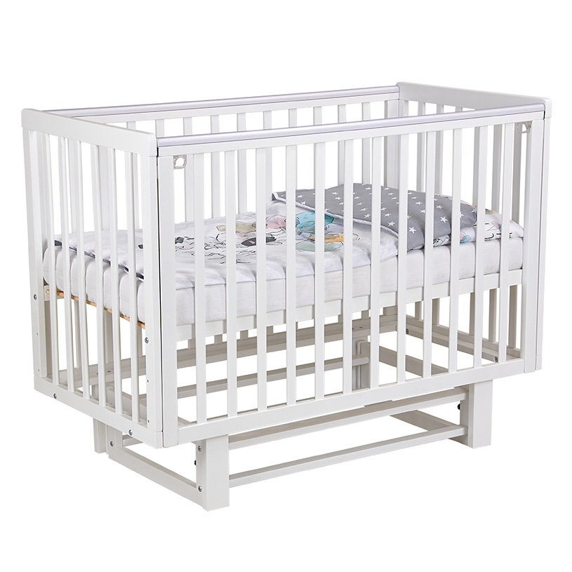 Кроватка с маятниковым механизмом Polini kids Simple 341 белый