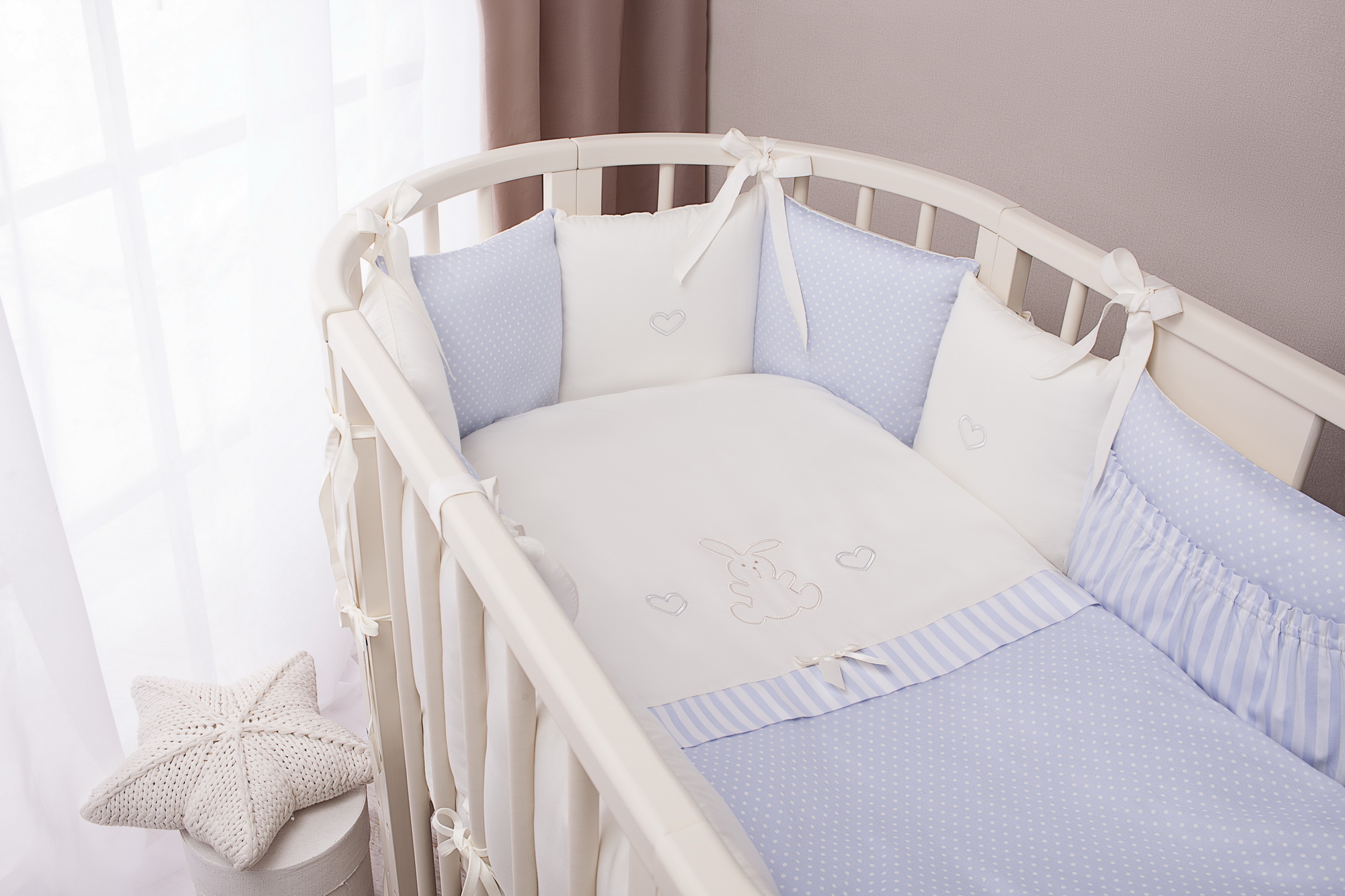 Детское постельное белье Perina Неженка Oval (голубой)