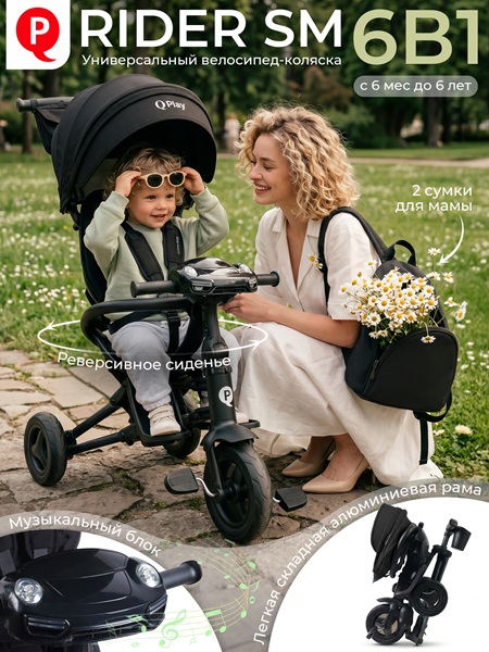 Велосипед трехколесный Qplay S700-17 RIDER SM