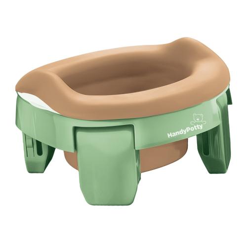 Горшок дорожный складной с многоразовой вкладкой ROXY HandyPotty 3 в 1 оливковый