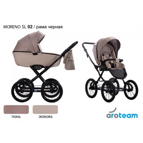 Детская модульная коляска AROTEAM MORENO SL (ЭКОКОЖА+ТКАНЬ) 2в1