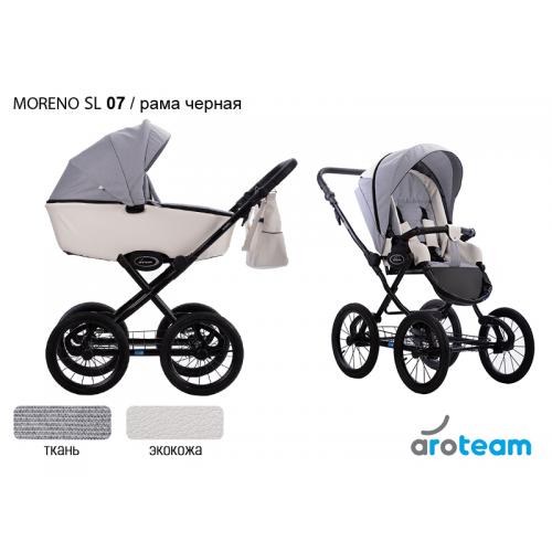 Детская модульная коляска AROTEAM MORENO SL (ЭКОКОЖА+ТКАНЬ) 2в1